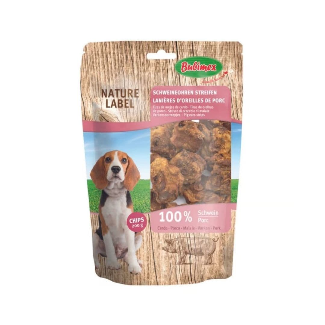 Chips d'oreilles de porc Nature Label pour chien