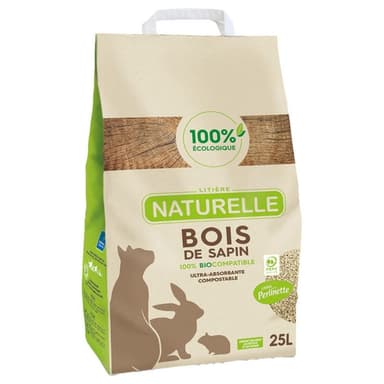 Litière Perlinette Bois de sapin 25 litres