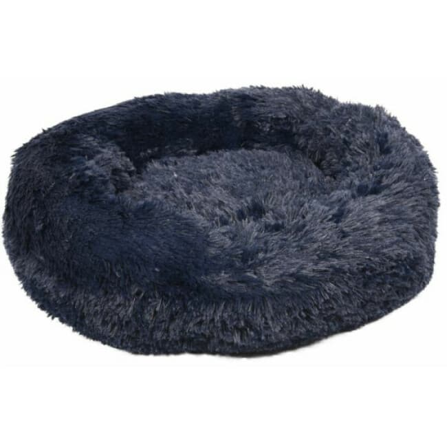 Coussin doux rond Krems Flamingo Bleu Marine pour chien