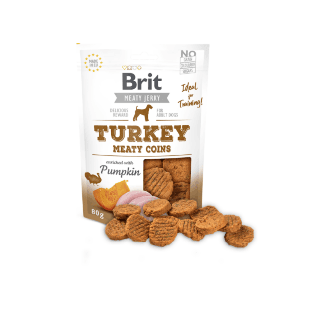 Friandises Brit Jerky Meaty en forme de pièces