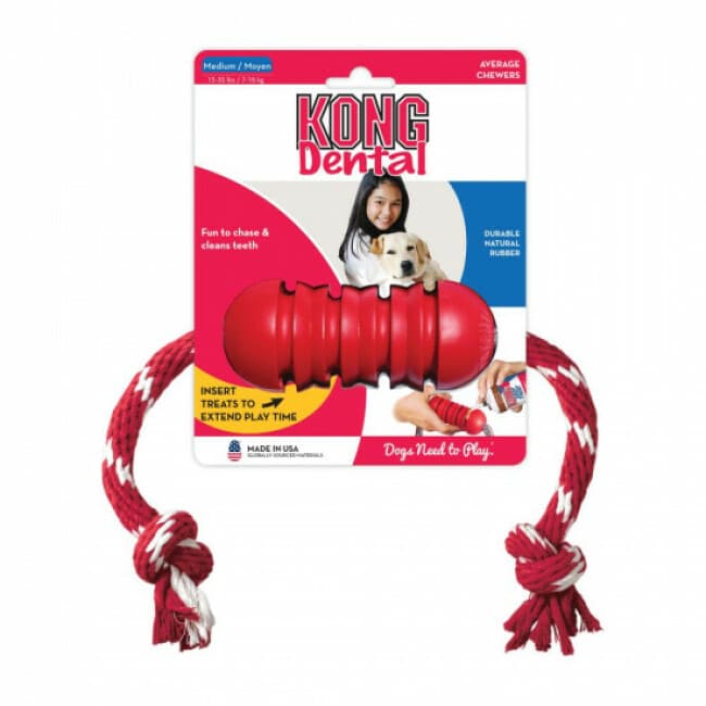 Jouet pour chien Dental KONG avec corde