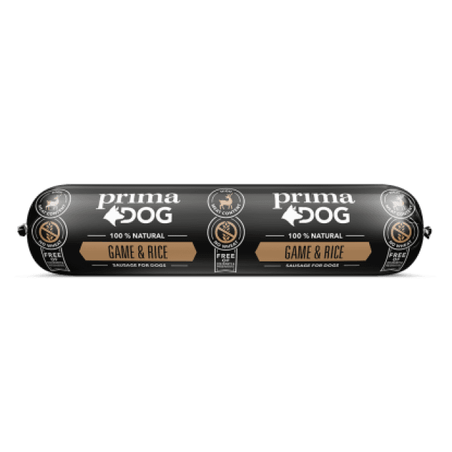 PrimaDog saucisse gibier & riz pour chien