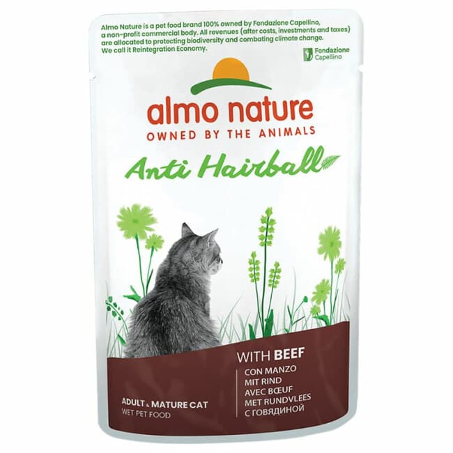 Pâtée Almo Nature Holistic Anti Hairball - Lot de 5 Pochons 70 g