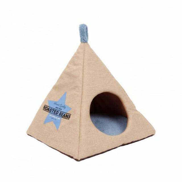 Abri pyramide en jute pour chat - 40 x 40 x 40 cm