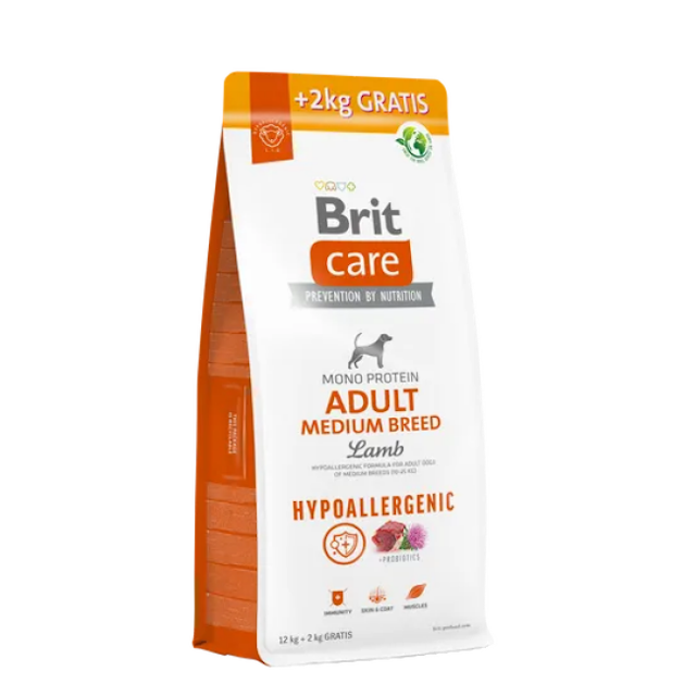 Brit Care Hypoallergenic Adult Medium Breed agneau et riz pour chien de moyenne race