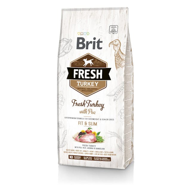 Brit Fresh dinde et pois pour chien adulte en surpoids et chien senior