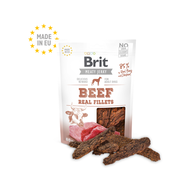 Brit Jerky - filets de boeuf pour chien