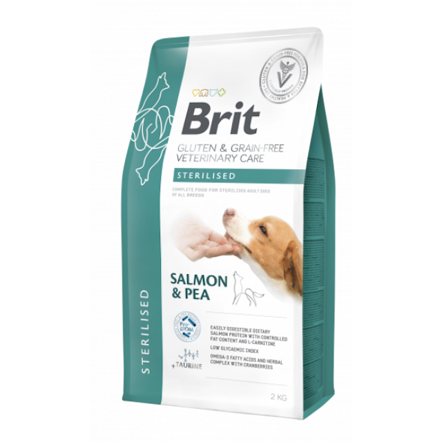 Brit Veterinary Diets Sterilised Grain Free Saumon et Pois pour chien stérilisé