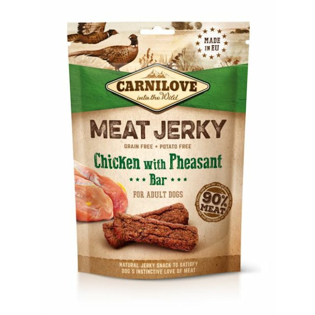 Carnilove Jerky - friandises poulet et faisan pour chien