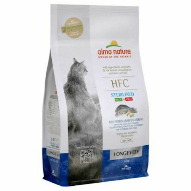 Croquettes Almo Nature HFC Longevity Sterilised pour chat senior