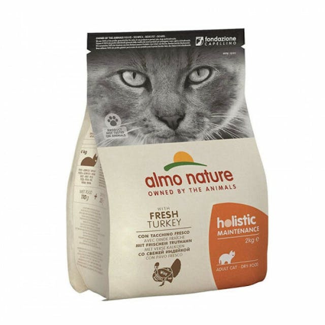 Croquettes Almo Nature Holistic pour chat adulte à la dinde et au riz