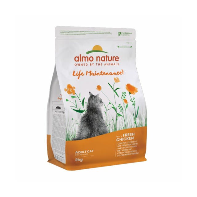 Croquettes Almo Nature Holistic pour chat adulte au poulet et riz