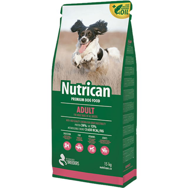 Croquettes Nutrican Adult pour chien adulte de petite et moyenne race au poulet