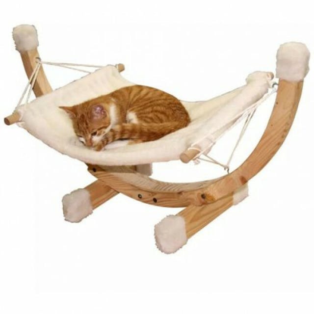 Hamac Siesta Kerbl blanc pour chat et furet