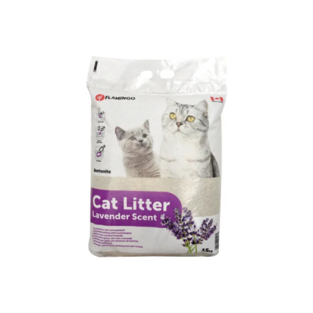 Litière bentonite pour chats Flamingo 15 kg