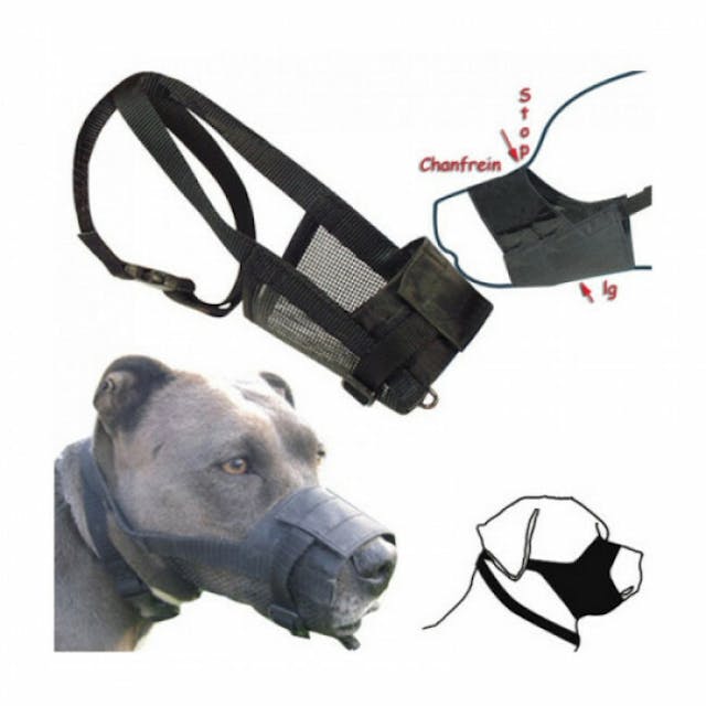 Muselière réglable en nylon pour chien