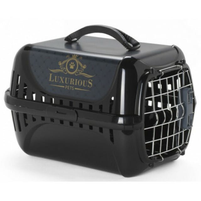 Panier de transport noir pour chat Trendy Runner Luxurious Norme IATA