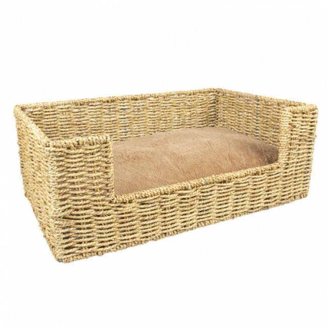 Panier en zostère avec coussin pour chien Laguna