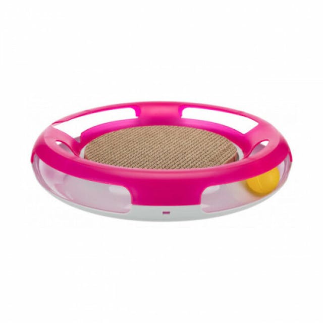 Plateau de jeu Race & Scratch avec balle et griffoir pour chat Trixie