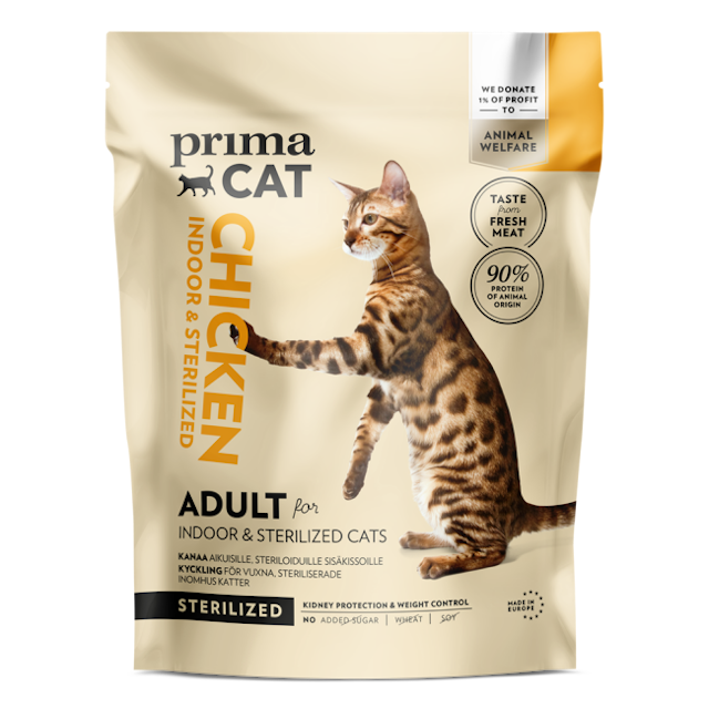 Prima Cat Adult Sterilized au poulet pour chat stérilisé