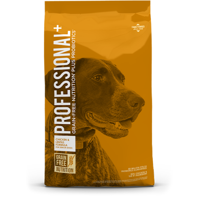 Professional+ Grain Free poulet et lentilles pour chien senior