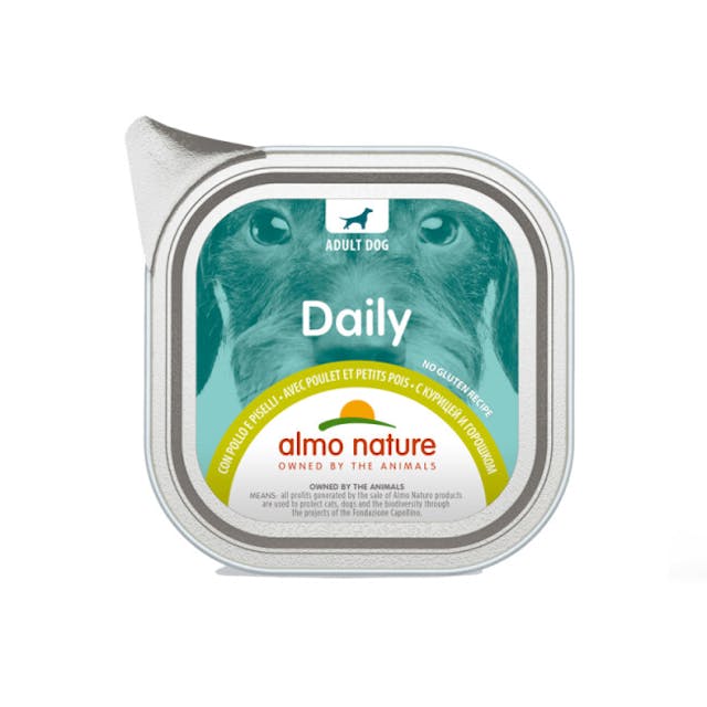 Pâtée Almo Nature Daily No Gluten pour chien - Lot de 4 barquettes 100 g