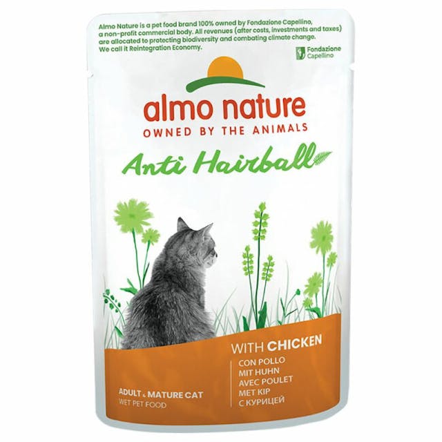 Pâtée Almo Nature Holistic Anti Hairball - Lot de 5 Pochons 70 g