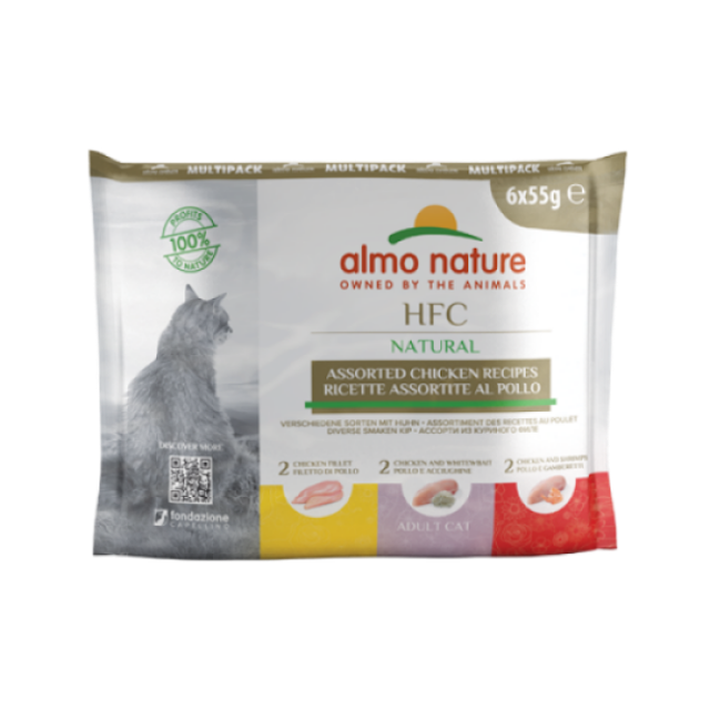 Pâtée pour chat Almo Nature HFC Jelly - Lot de 6 sachets en gelée x 55 g