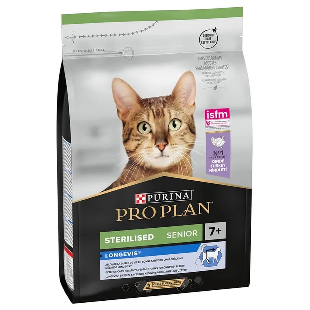Croquettes pour chats Pro Plan Sterilised Senior 7+ Dinde
