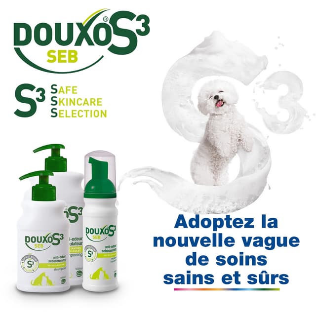 Shampooing Douxo S3 Séborrhée pour chien et chat
