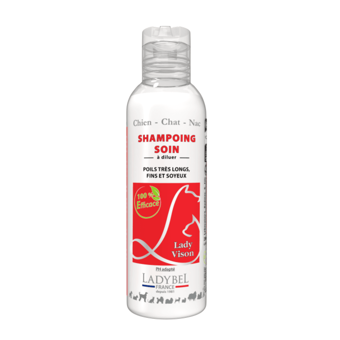 Shampooing Ladybel Vison poils longs et soyeux pour chien et chat