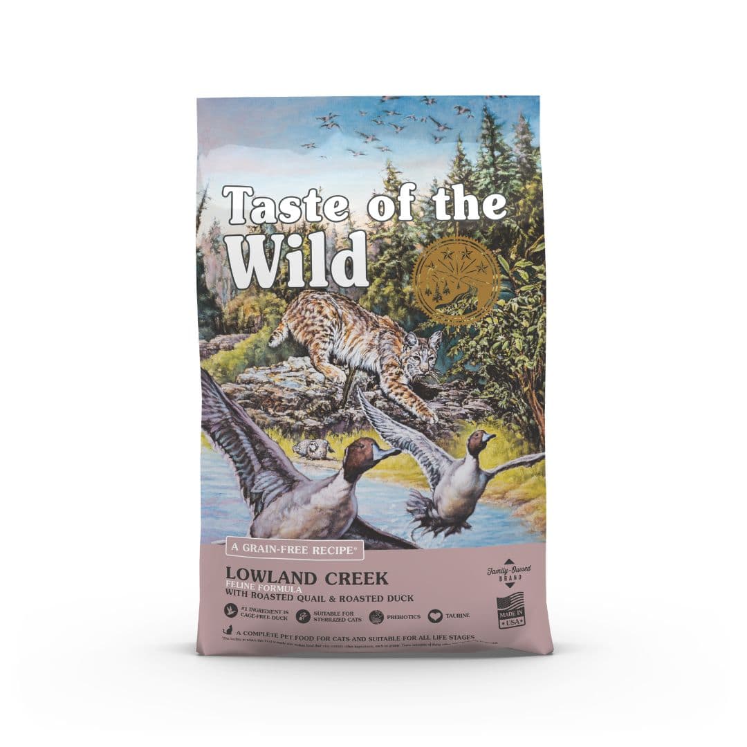 Taste of the Wild Lowland Creek à la caille et au canard pour chat adulte et chaton