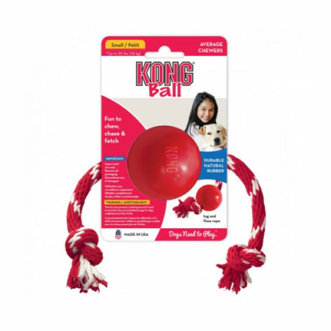 Balle avec corde KONG pour chiens de 7 kg à 16 kg