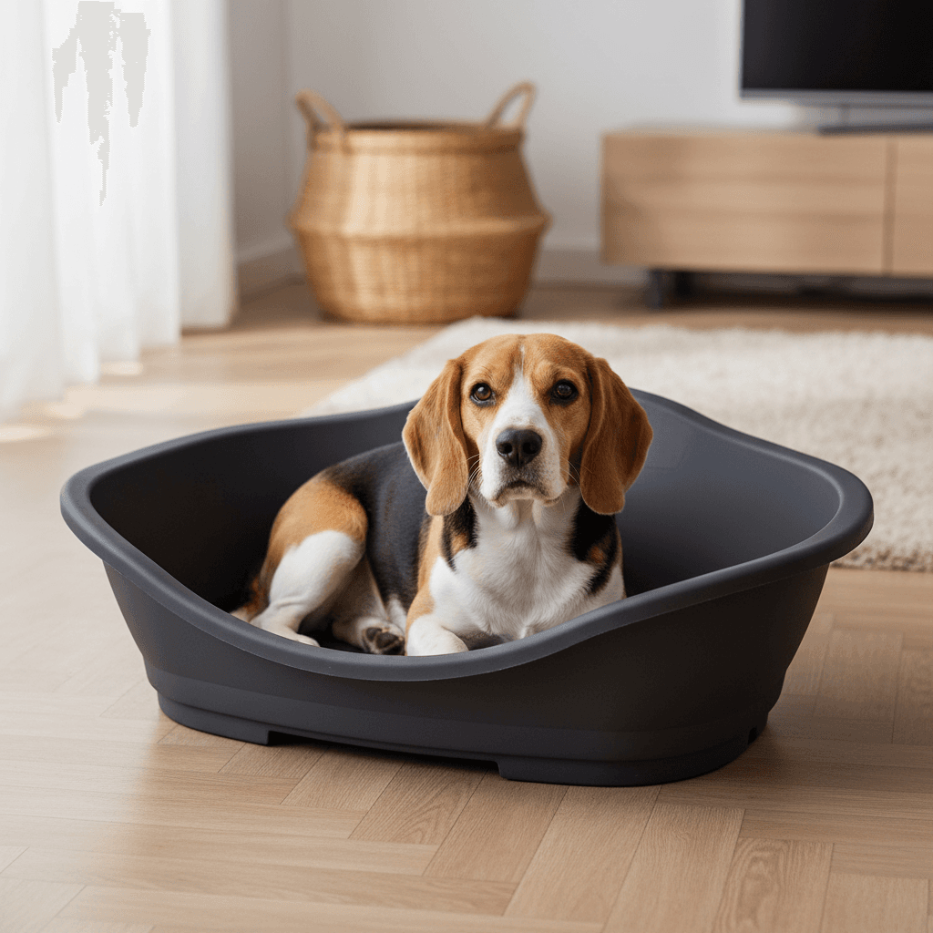 Corbeille en plastique gris Sleeper pour chiens