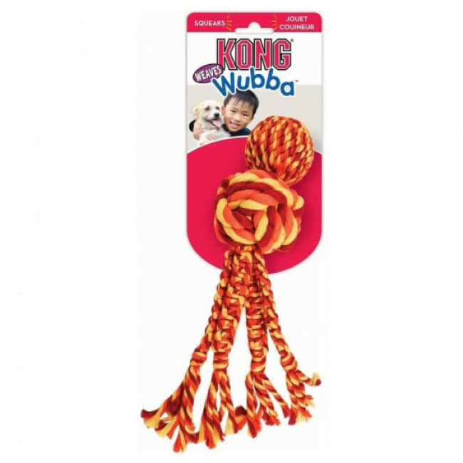Jouet avec cordes KONG Wubba Weaves pour chien